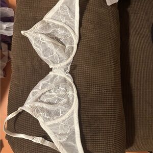 Elegant White Lace Bra